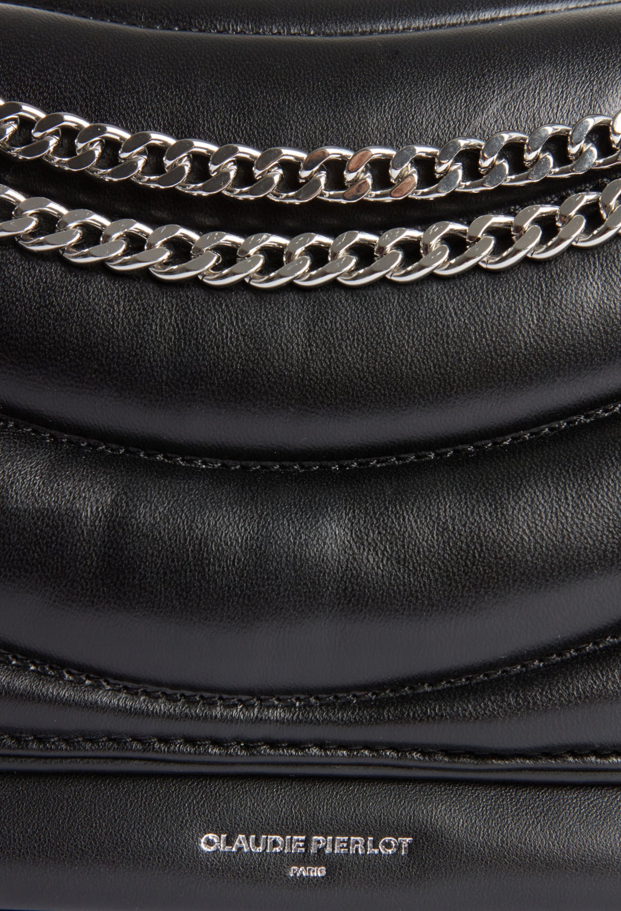 Bolso Angeli de cuero negro acolchado