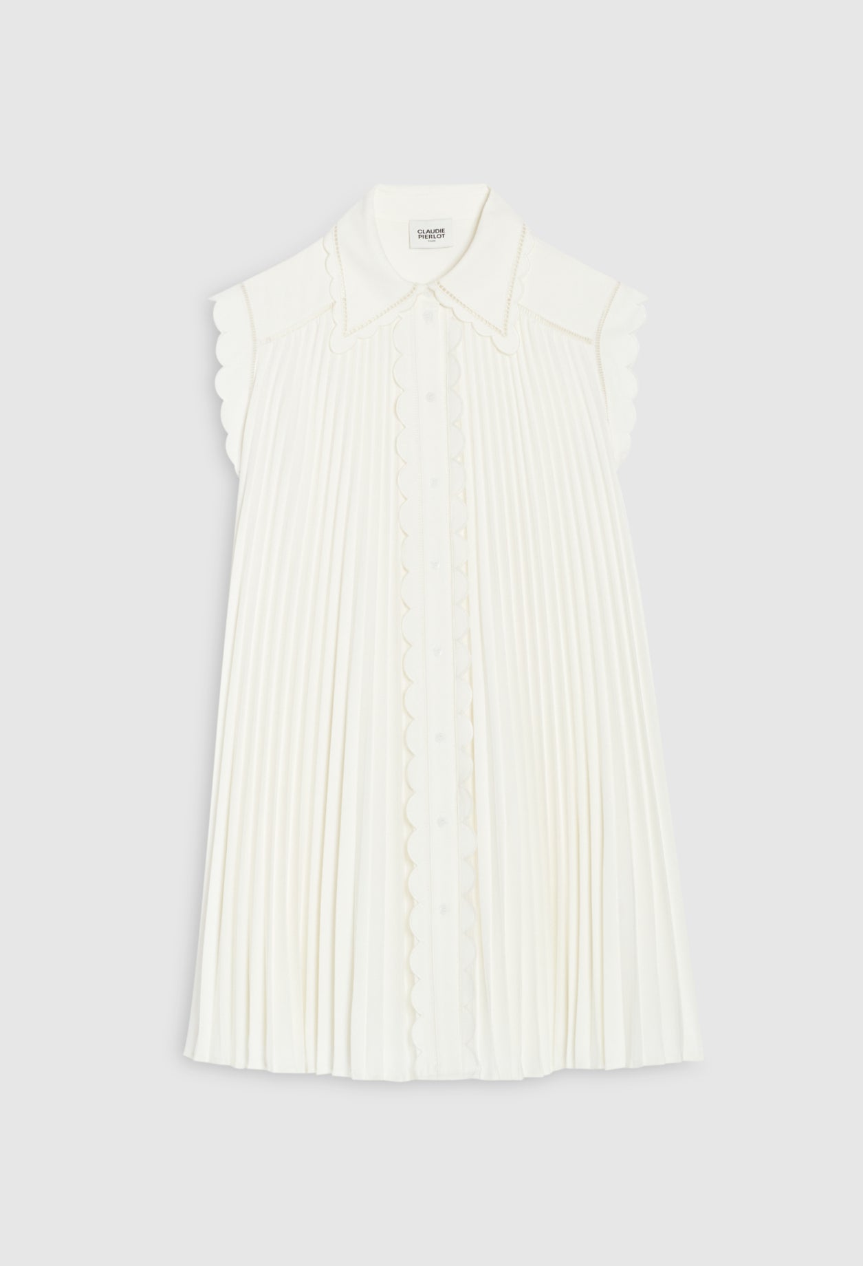 Vestido corto plisado