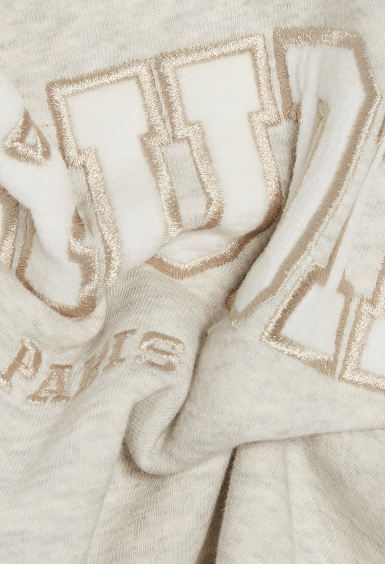 Sudadera de punto gris jaspeado