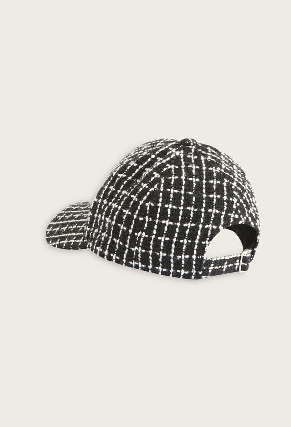 Gorra de tweed negra