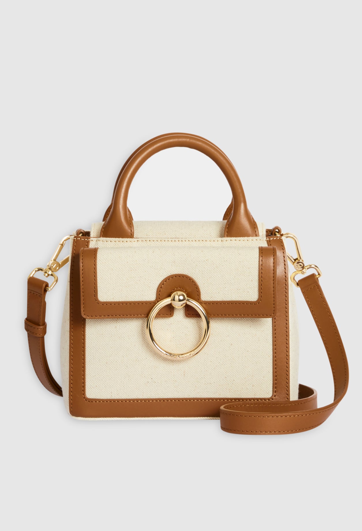 Bolso mini Anouck de tela en Beige