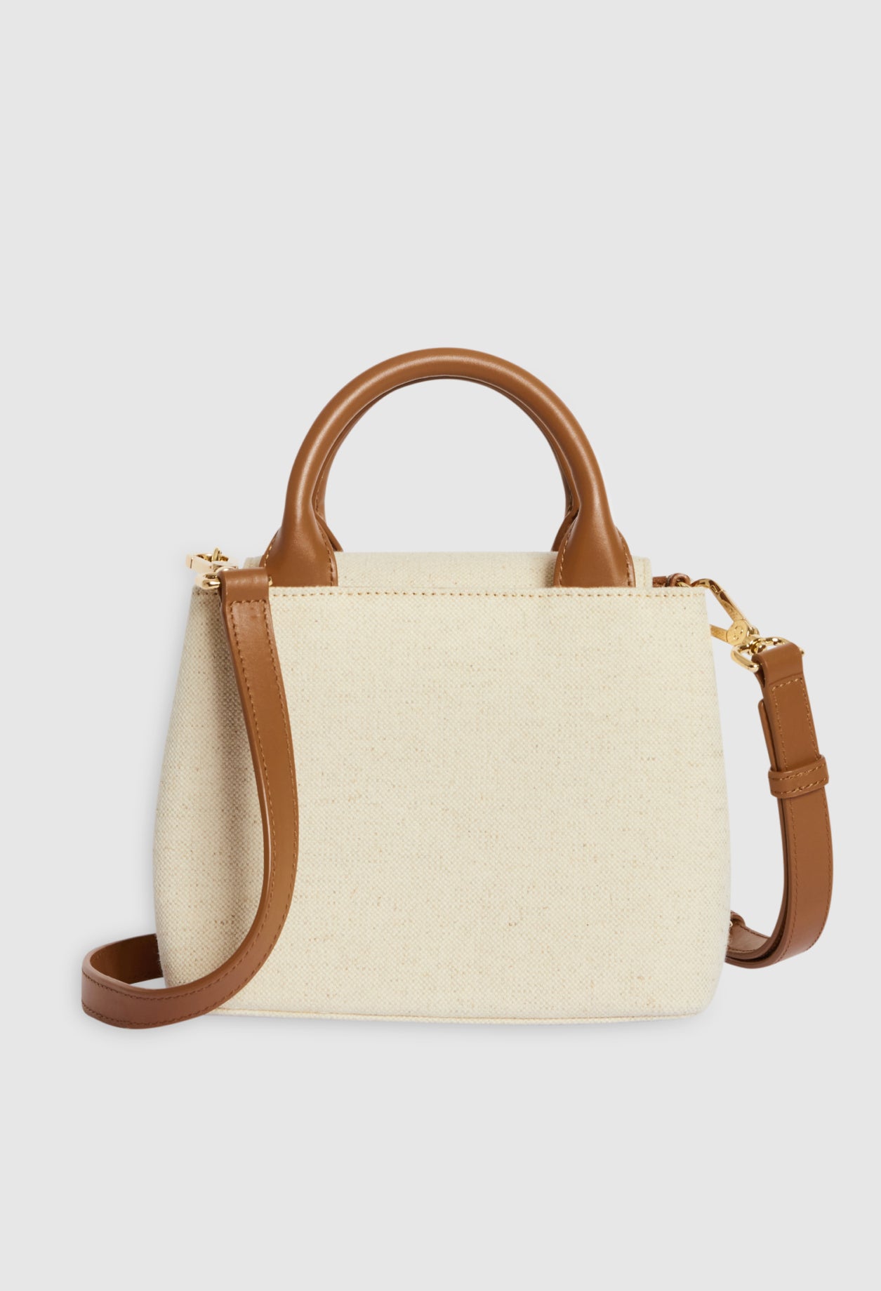 Bolso mini Anouck de tela en Beige