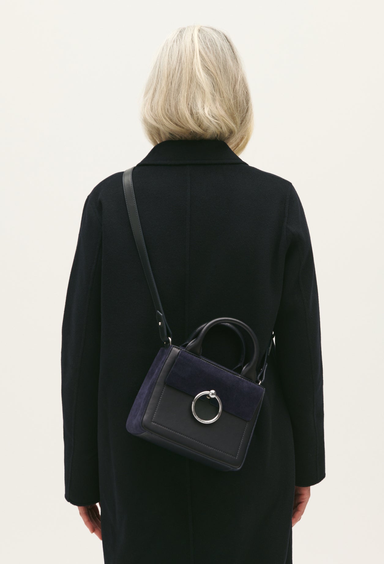 Bolso Anouck de ante azul marino