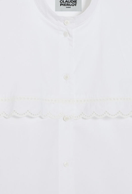 Camisa de encaje blanco