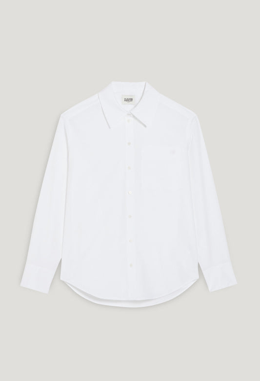 Camisa blanca de algodón