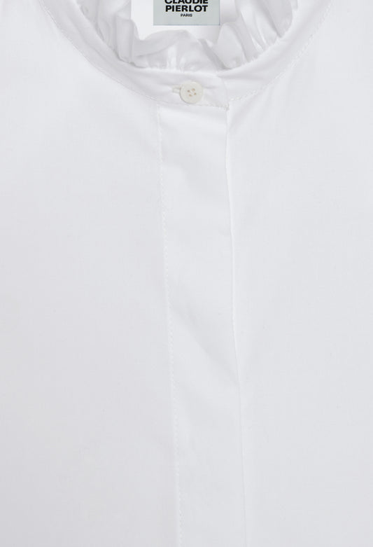 Camisa cuello volantes blanca
