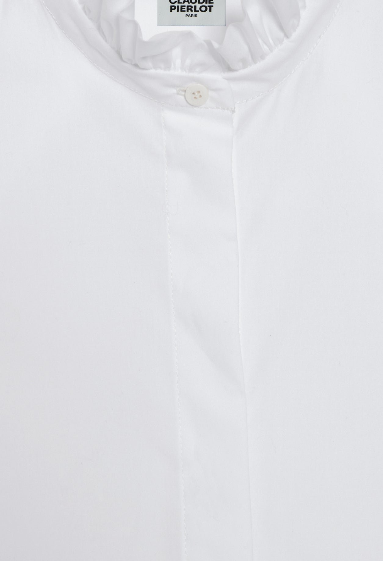 Camisa cuello volantes blanca