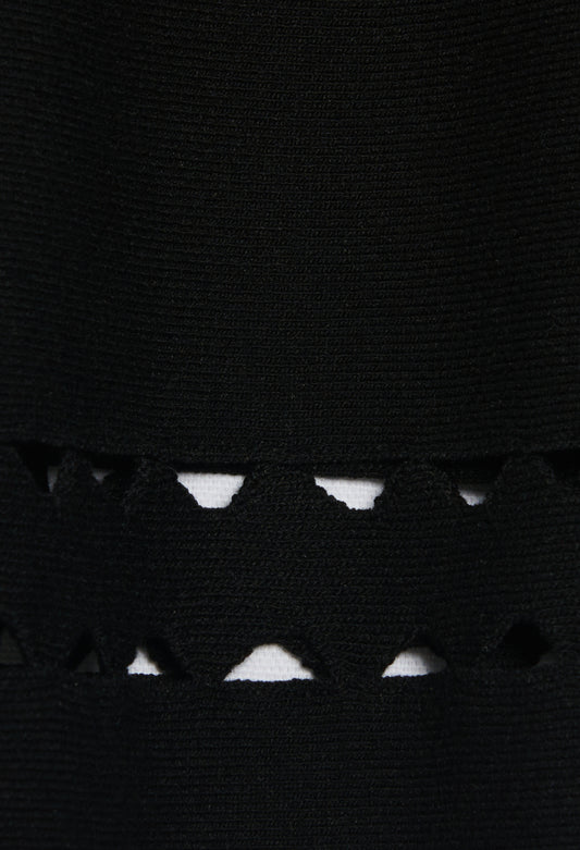 Falda de punto negra