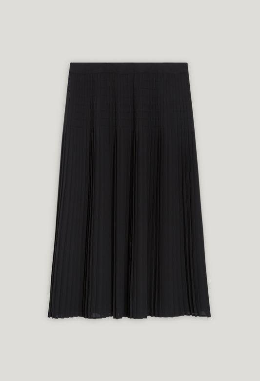 Falda midi plisada negra