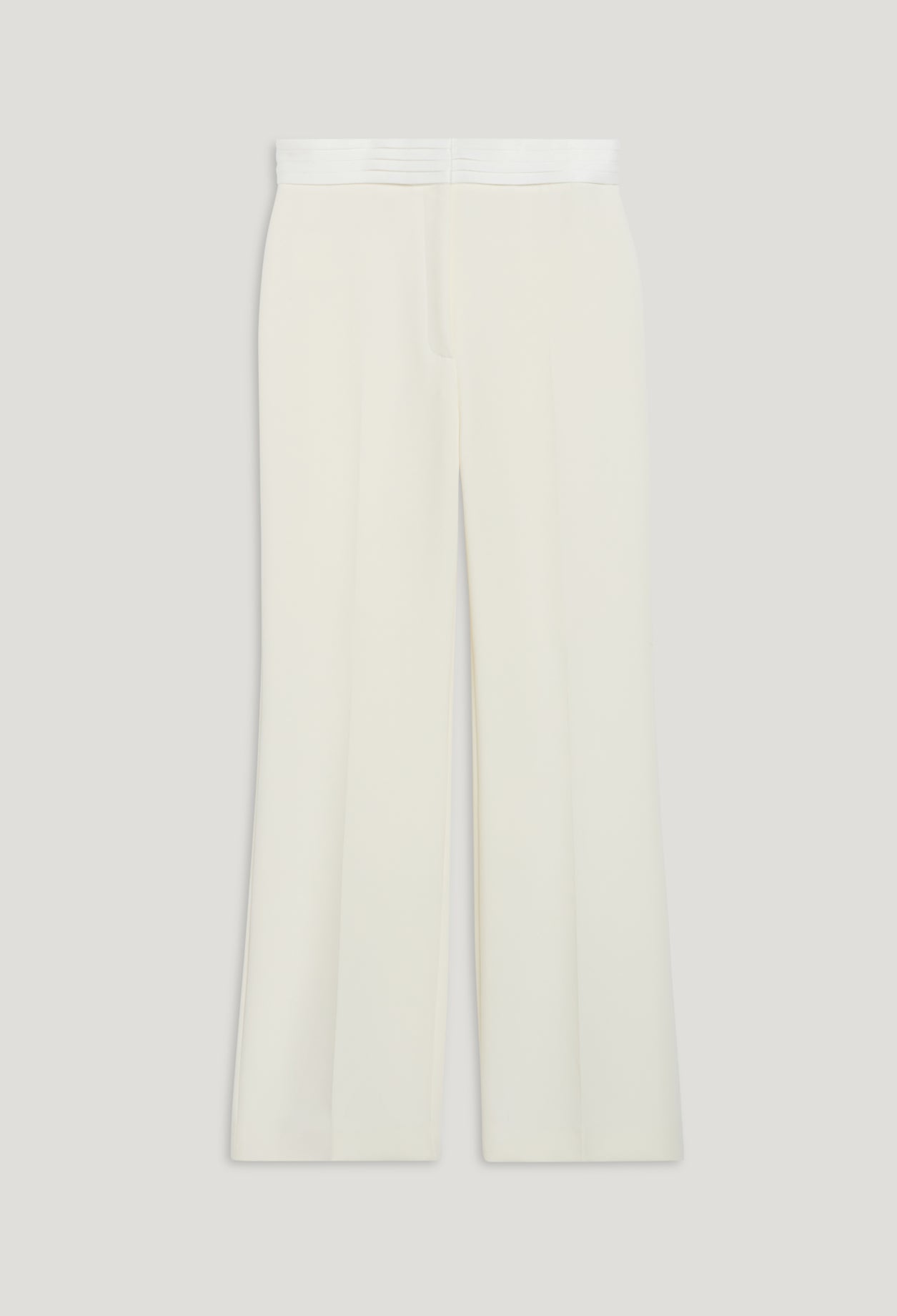 Pantalón recto de sastre blanco