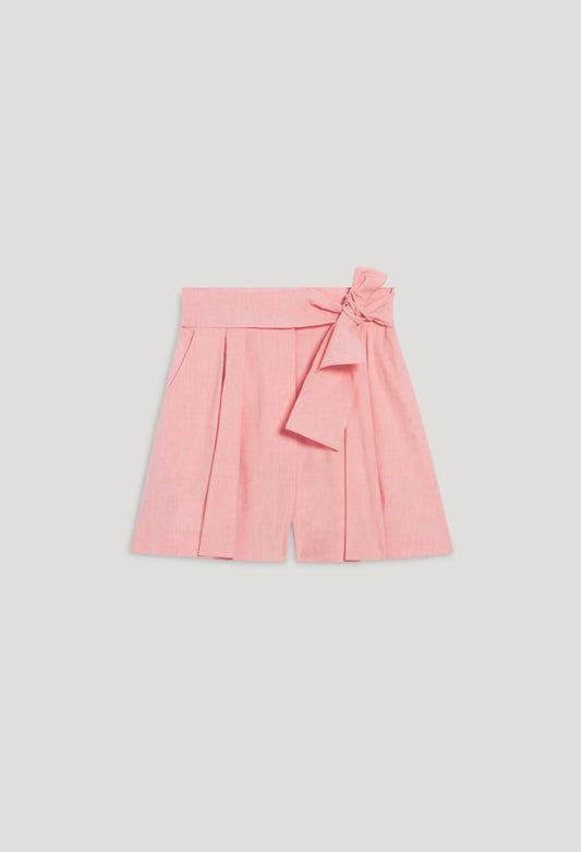 Short anudado rosa