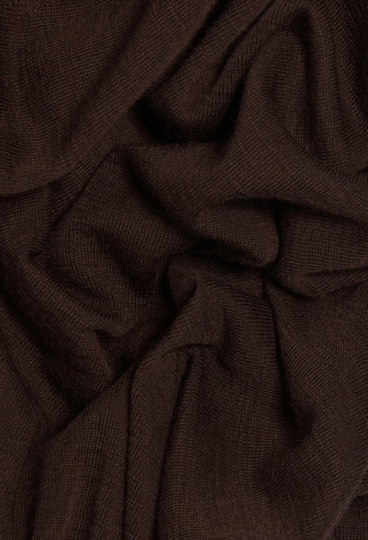 Camiseta de lana color chocolate